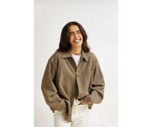 Camisa Mujer Vereda Espiga de Lana Merina
