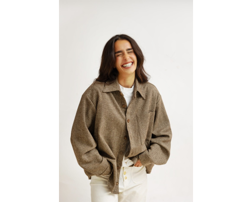 Camisa Mujer Vereda Espiga de Lana Merina